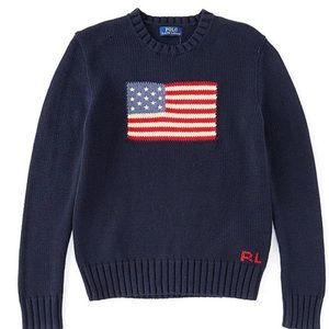 Boy’s Ralph Lauren American flag sweater size 7